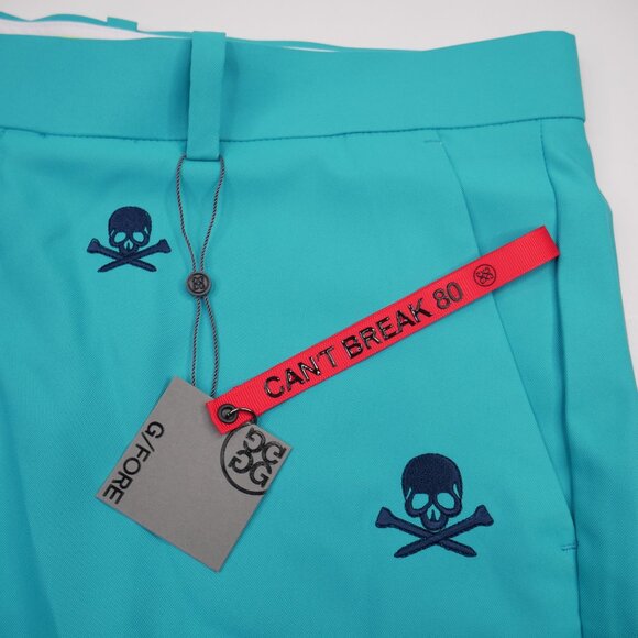 G/FORE Men's Bluebird Golf Shorts Size 30 Skull & T's AOP Embroidery NWT - Picture 11 of 11